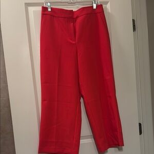 Ann Taylor Red Cropped Ankle Pants